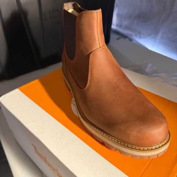 Timberland Britton Road Chelsea Boots Men's 10.5 Rust Full Grain - Picture 4 of 6